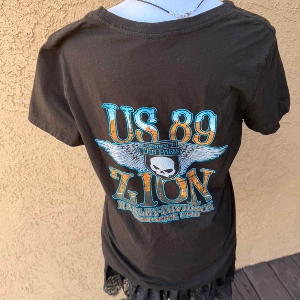Harley Davidson Zion National Park black tshirt